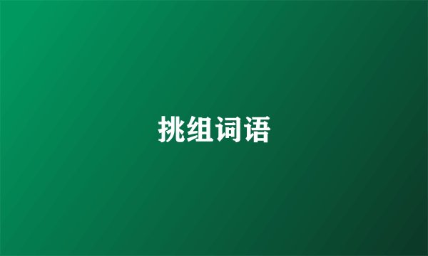 挑组词语