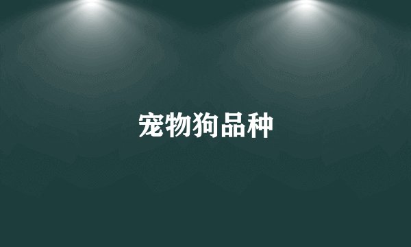 宠物狗品种