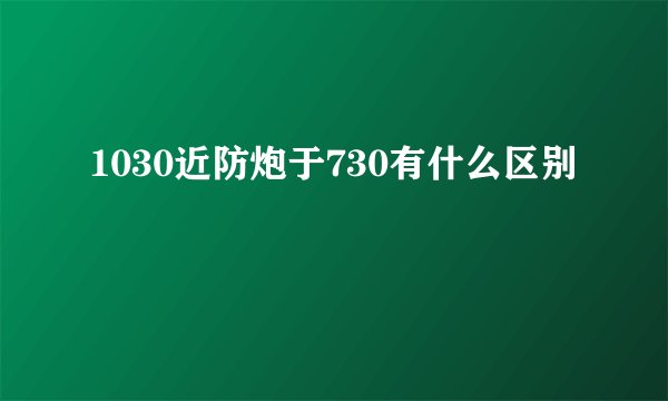 1030近防炮于730有什么区别