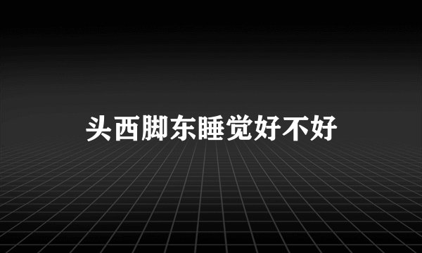 头西脚东睡觉好不好