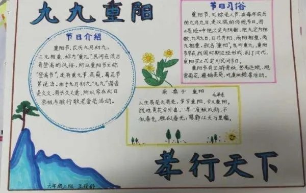 重阳节手抄报内容30字