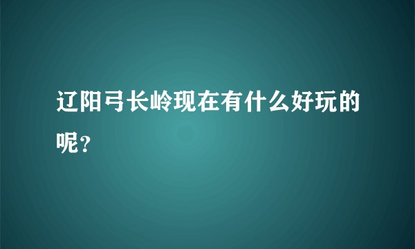 辽阳弓长岭现在有什么好玩的呢？