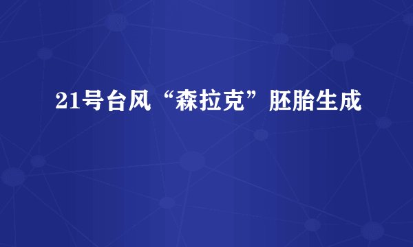 21号台风“森拉克”胚胎生成