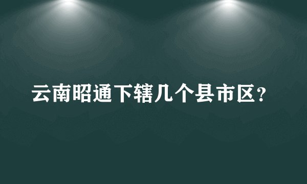 云南昭通下辖几个县市区？