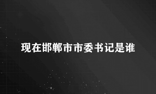 现在邯郸市市委书记是谁