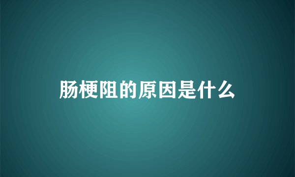肠梗阻的原因是什么