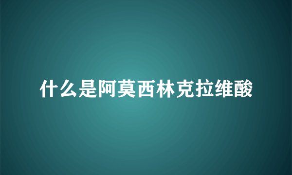 什么是阿莫西林克拉维酸