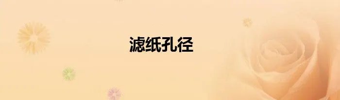 滤纸孔径