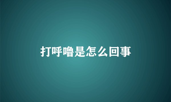 打呼噜是怎么回事
