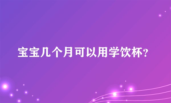 宝宝几个月可以用学饮杯?