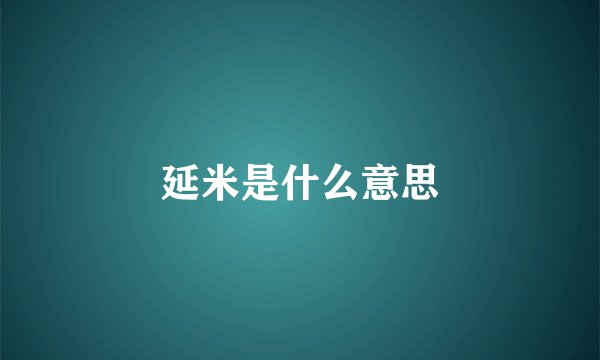延米是什么意思