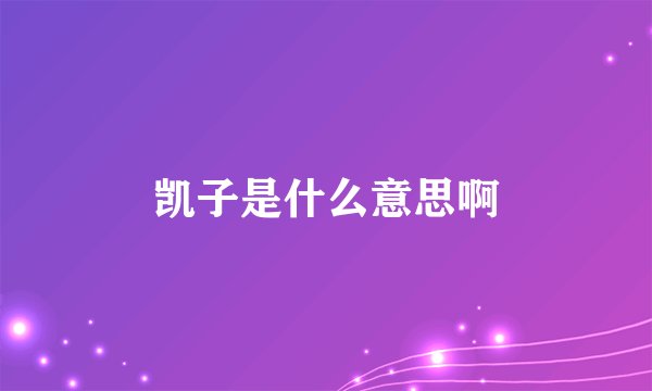 凯子是什么意思啊