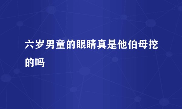 六岁男童的眼睛真是他伯母挖的吗