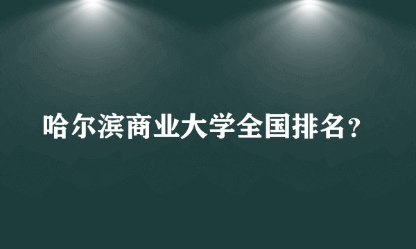 哈尔滨商业大学全国排名?