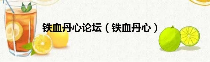 铁血丹心论坛（铁血丹心）