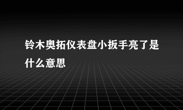 铃木奥拓仪表盘小扳手亮了是什么意思