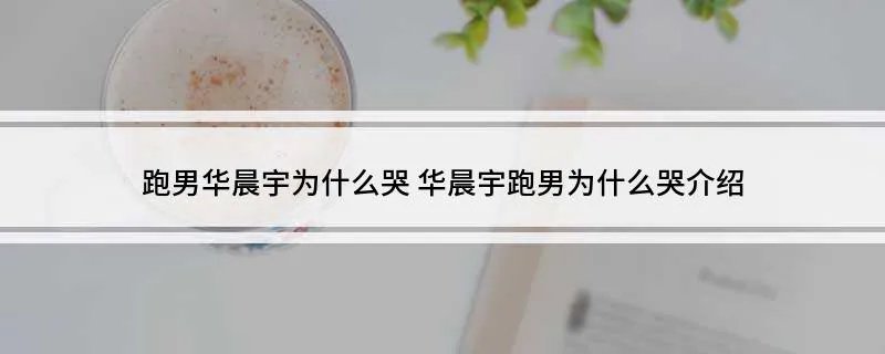 跑男华晨宇为什么哭 华晨宇跑男为什么哭介绍