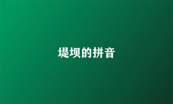 堤坝的拼音