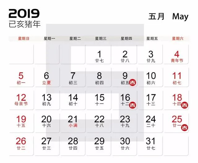2019年5月份装修吉日大全,助你开工大吉!