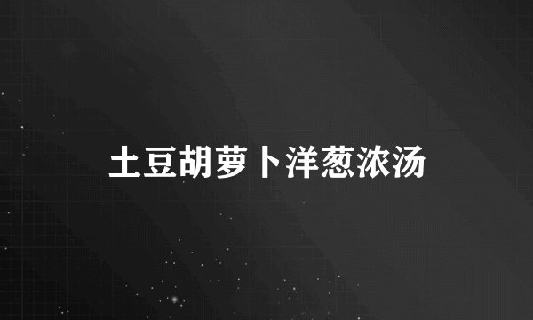 土豆胡萝卜洋葱浓汤