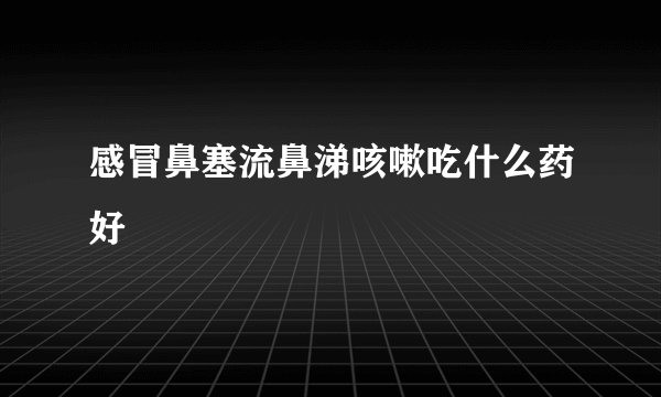 感冒鼻塞流鼻涕咳嗽吃什么药好