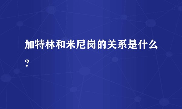 加特林和米尼岗的关系是什么？