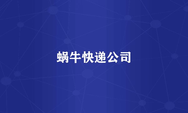 蜗牛快递公司