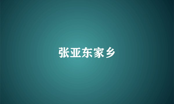 张亚东家乡
