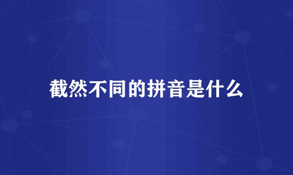 截然不同的拼音是什么
