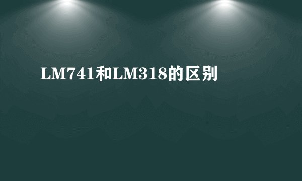 LM741和LM318的区别