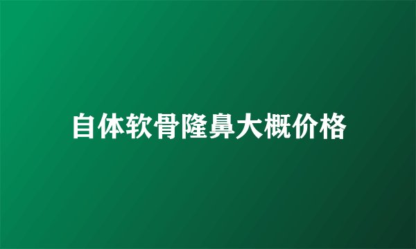 自体软骨隆鼻大概价格