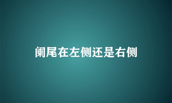 阑尾在左侧还是右侧