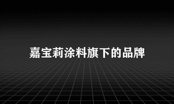 嘉宝莉涂料旗下的品牌