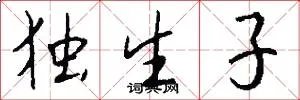独生子