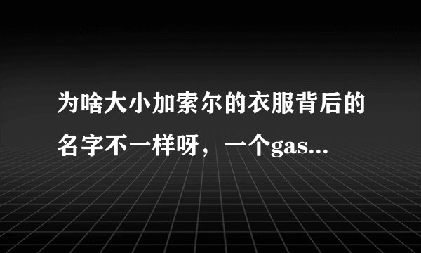 为啥大小加索尔的衣服背后的名字不一样呀，一个gasol,另一个MACK