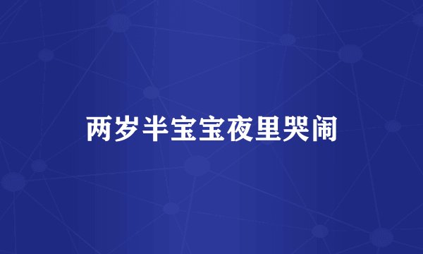 两岁半宝宝夜里哭闹