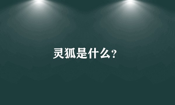 灵狐是什么？