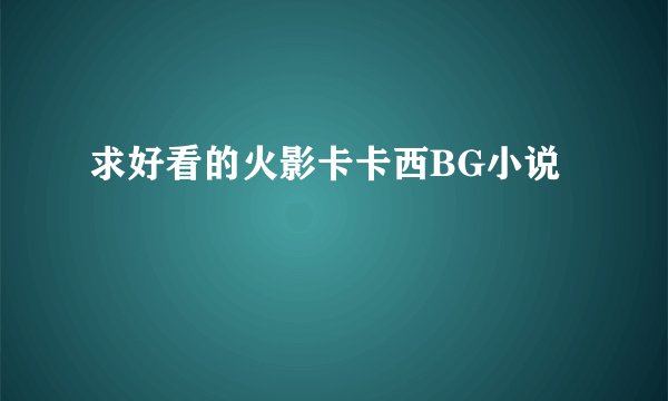 求好看的火影卡卡西BG小说
