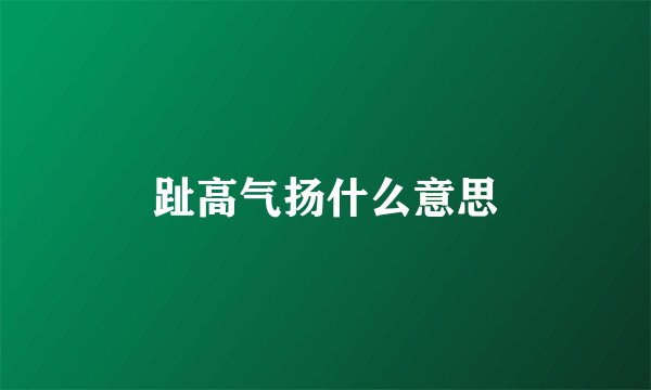 趾高气扬什么意思
