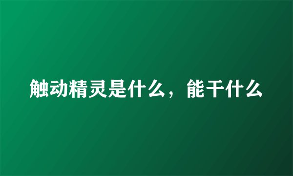 触动精灵是什么，能干什么