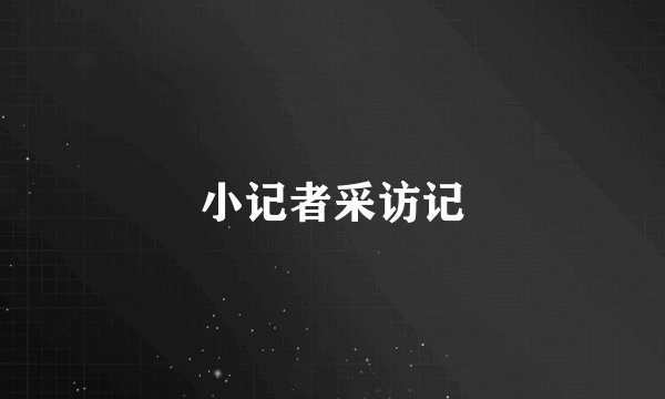 小记者采访记