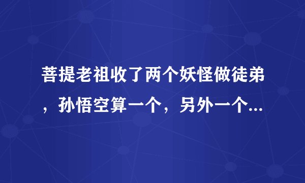 菩提老祖收了两个妖怪做徒弟，孙悟空算一个，另外一个吊打猴子！