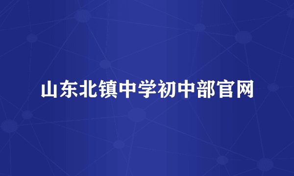 山东北镇中学初中部官网
