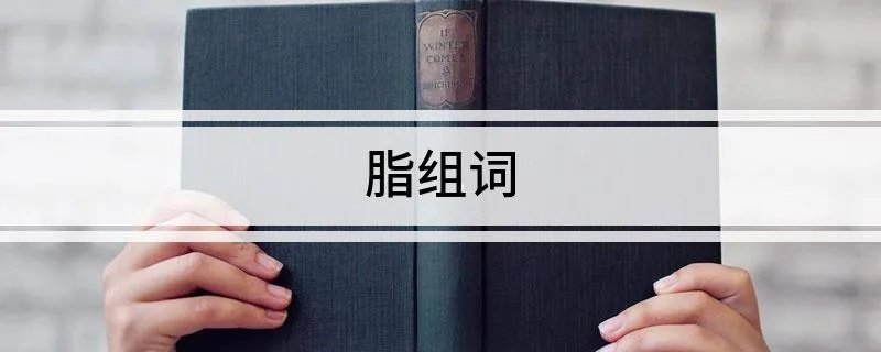 脂组词