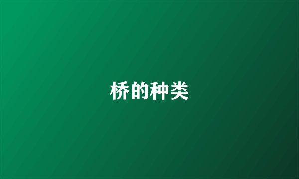桥的种类