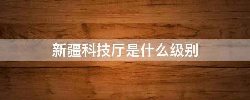 新疆科技厅是什么级别