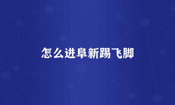 怎么进阜新踢飞脚