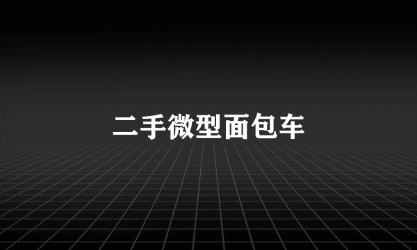 二手微型面包车