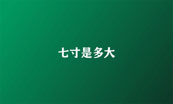 七寸是多大