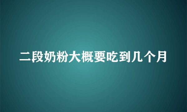 二段奶粉大概要吃到几个月